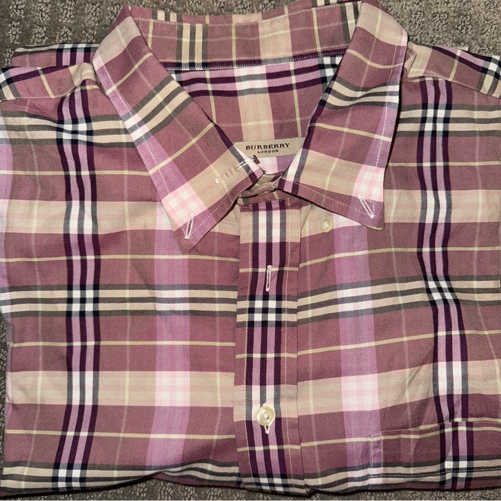 Mens Burberry button down shirt top